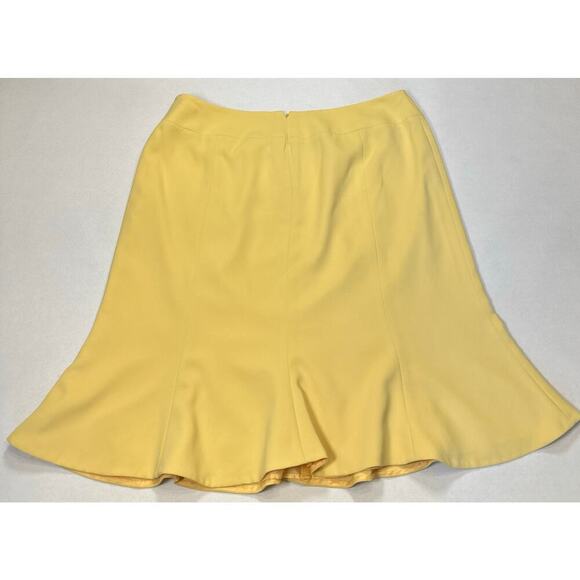 Nipon Boutique Butter Yellow Skirt Size 16 Tulip Classic Elegant Plus - Picture 2 of 8